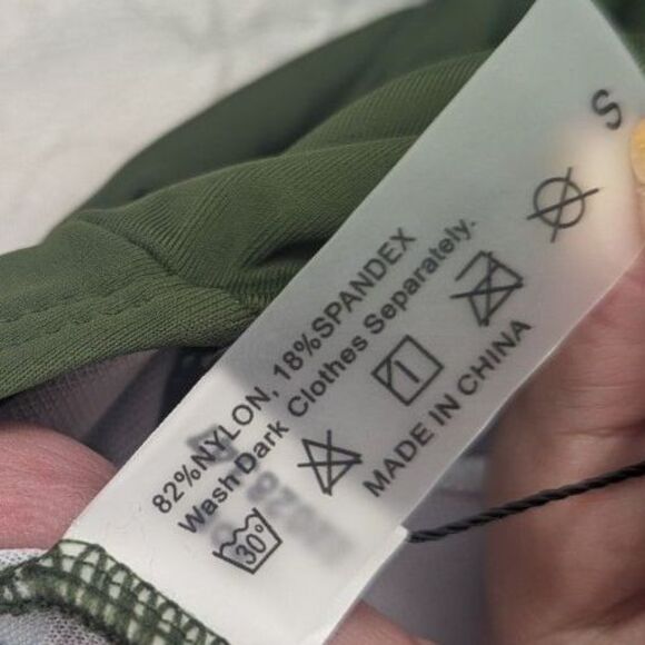 🌿 Aqua Eve Ruched One-Piece Halter Tummy Control Swimsuit S - Picture 6 of 7